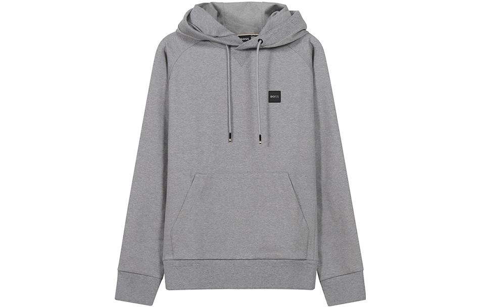 HUGO BOSS SS22 Silver Gray Solid Color Hoodie Sweatshirt 50468984-041 圖 2
