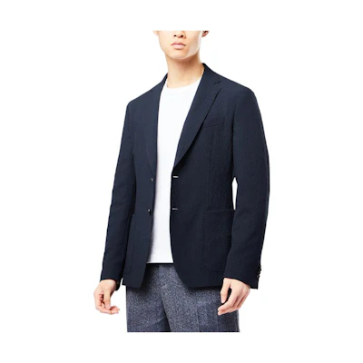 HUGO BOSS SS22 Slim Fit Solid Casual Long Sleeve Blazer Jacket Navy 50474412-404