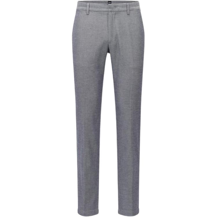 HUGO BOSS SS22 Slim Fit Tapered Casual Pants Grey for Men. 50466474-404