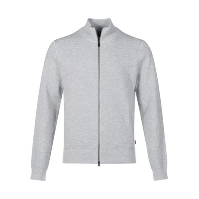 HUGO BOSS SS22 Solid Color Stand Collar Jacket Light Grey 50452411-072