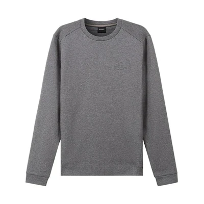 HUGO BOSS SS22 Solid Logo Crewneck Sweatshirt Light Gray 50455074-031