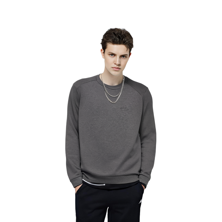 Purchase HUGO BOSS SS22 純色標誌圓領長袖運動衫 淺灰色 50455074-031