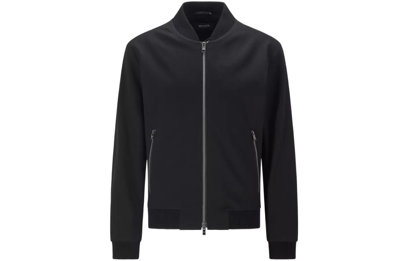 HUGO BOSS SS22 Stretch Slim Fit Plain Jacket for Men in Black. 50464777-001