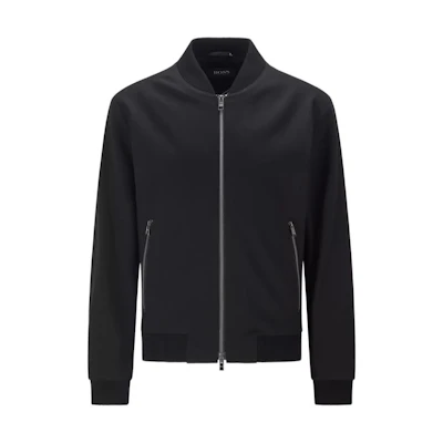 HUGO BOSS SS22 Stretch Slim Fit Plain Jacket for Men in Black. 50464777-001