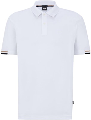 HUGO BOSS SS22 條紋邊單排扣休閒短袖Polo衫 白色 50467113-100 Buy HUGO BOSS SS22 條紋邊單排扣休閒短袖Polo衫 白色 50467113-100