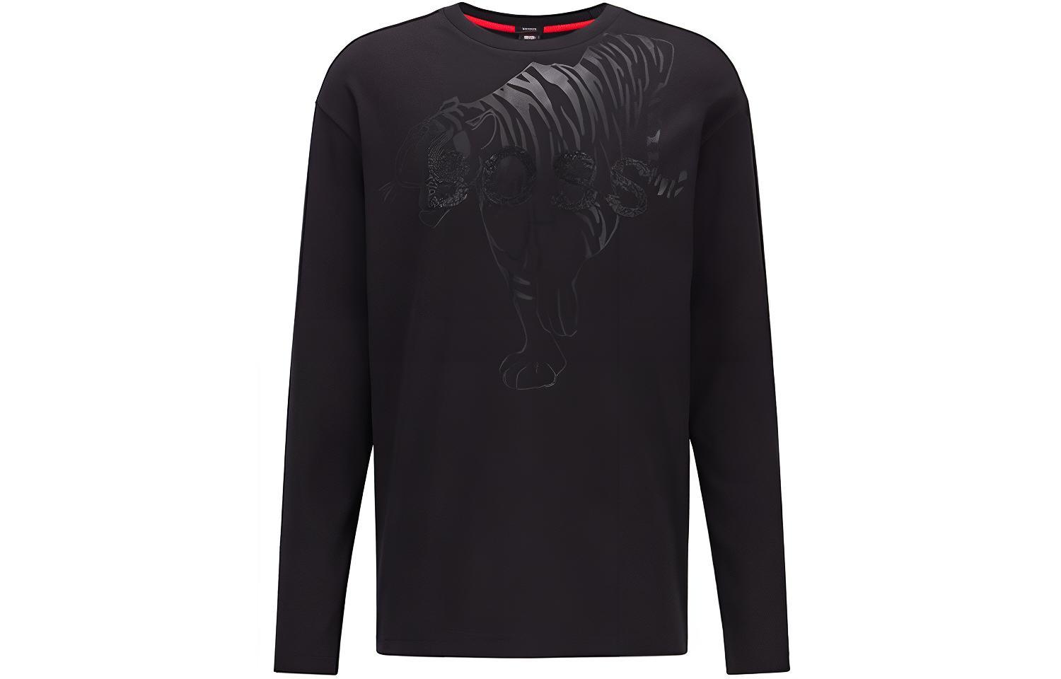 HUGO BOSS SS22 Tiger Graphic Long Sleeve Crew Neck T-Shirt Black 50463004-001 圖 2
