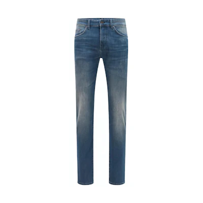 HUGO BOSS SS22 Washed Slim Fit Mid-Rise Jeans Blue 50467600-415
