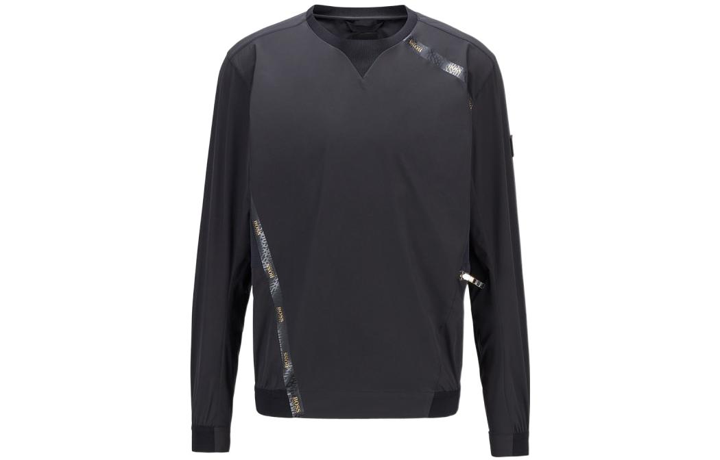 HUGO BOSS SS22 Waterproof Pullover Sweatshirt Black 50446052-001
