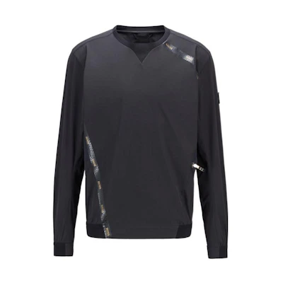 HUGO BOSS SS22 Waterproof Pullover Sweatshirt Black 50446052-001