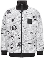 HUGO BOSS SS22 White Zip-Up Jacket with Comic Graphic for Men. 50462465-100 HUGO BOSS SS22 White Zip-Up Jacket with Comic Graphic for Men. 50462465-100