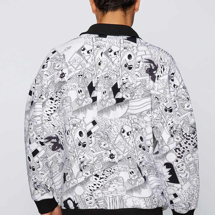 Details for HUGO BOSS SS22 男士白色漫畫圖案拉鍊外套. 50462465-100