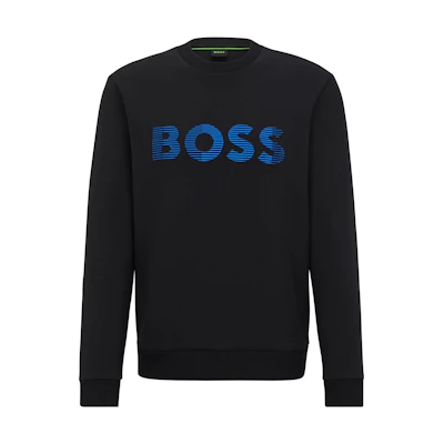 HUGO BOSS SS23 3D Logo Embroidered Crewneck Sweatshirt Black () 50493511-001
