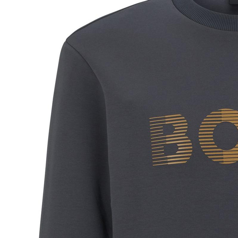 Details for HUGO BOSS SS23 3D 刺繡標誌圓領長袖衛衣 深灰色 50493511-027