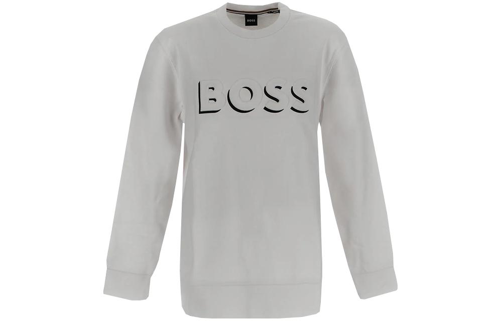 HUGO BOSS SS23 3D Logo Printed Crewneck Sweatshirt Grey 50489600-100