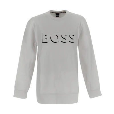 HUGO BOSS SS23 3D Logo Printed Crewneck Sweatshirt Grey 50489600-100