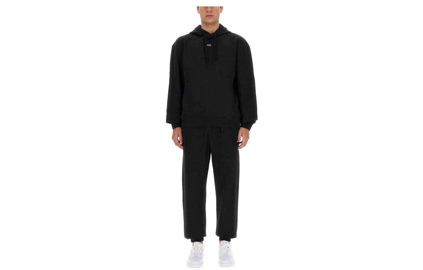 Order HUGO BOSS SS23  Black Casual Tracksuit with Solid Letter Print Design 50492581-001