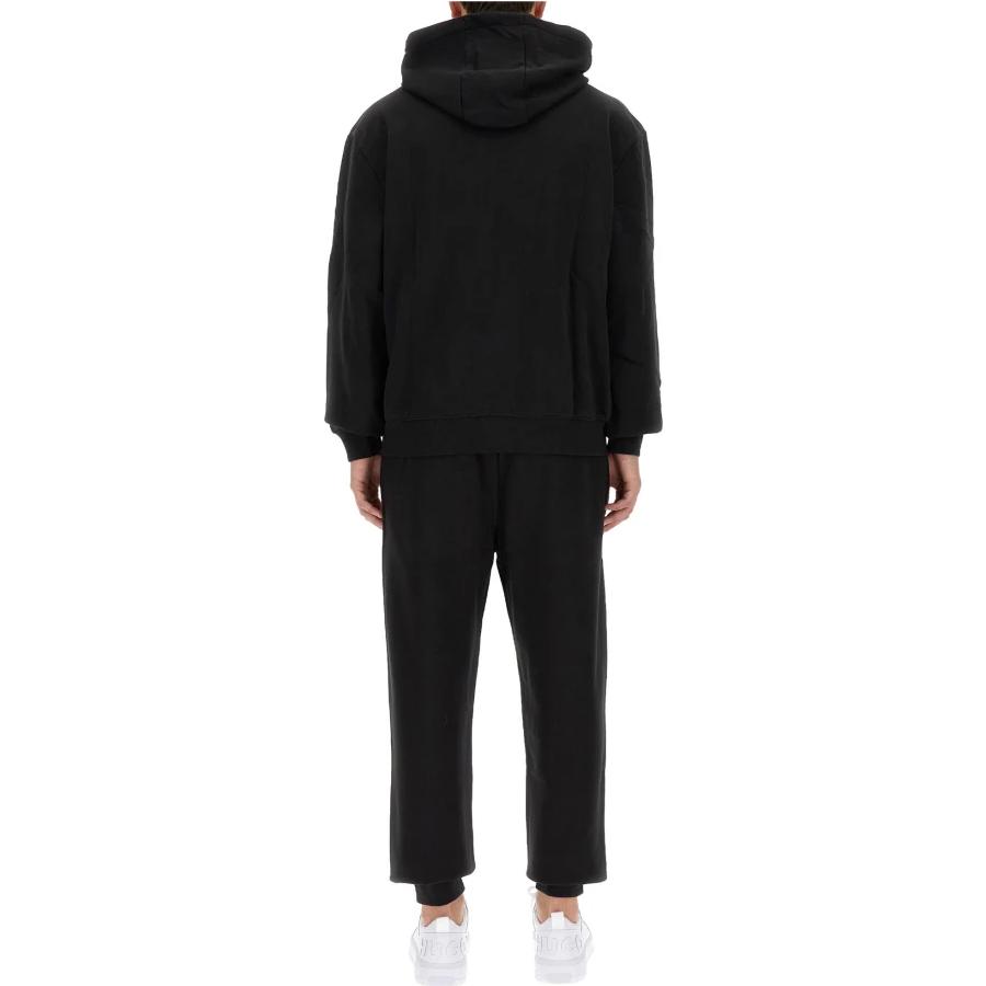 Shop HUGO BOSS SS23  Black Casual Tracksuit with Solid Letter Print Design 50492581-001