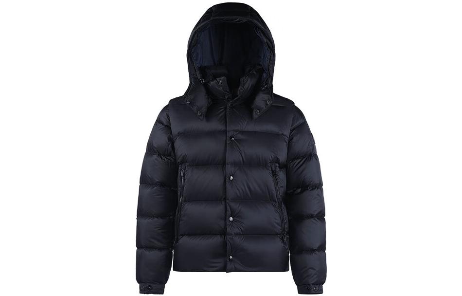 HUGO BOSS SS23  Black Detachable Hood Long Sleeve Down Jacket. 50472781-404