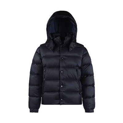 HUGO BOSS SS23 Black Detachable Hood Long Sleeve Down Jacket. 50472781-404