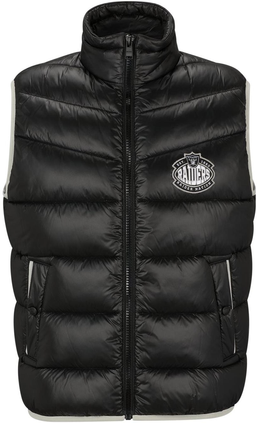 hugo-boss-ss-23-black-shiny-logo-stand-collar-zip-cotton-vest-50505930-004