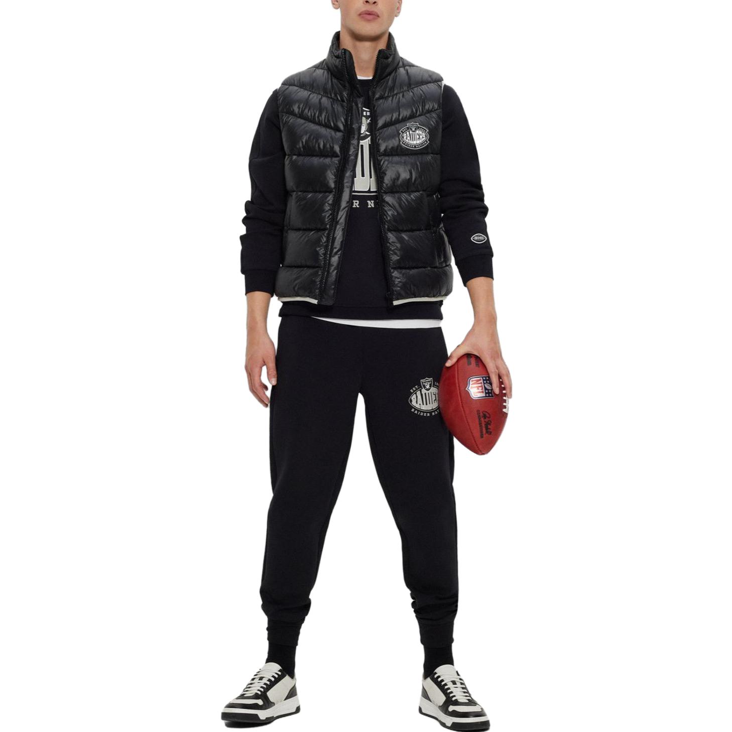 Lookbook 雨果博斯 SS23 黑色亮面标志立领拉链棉马甲 50505930-004