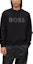 Shop HUGO BOSS SS23 Black Sweatshirt with Letter Logo Design. 50494091-001