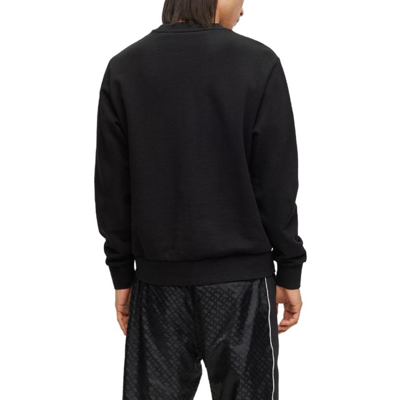 Purchase HUGO BOSS SS23  Black Sweatshirt with Letter Logo Design. 50494091-001