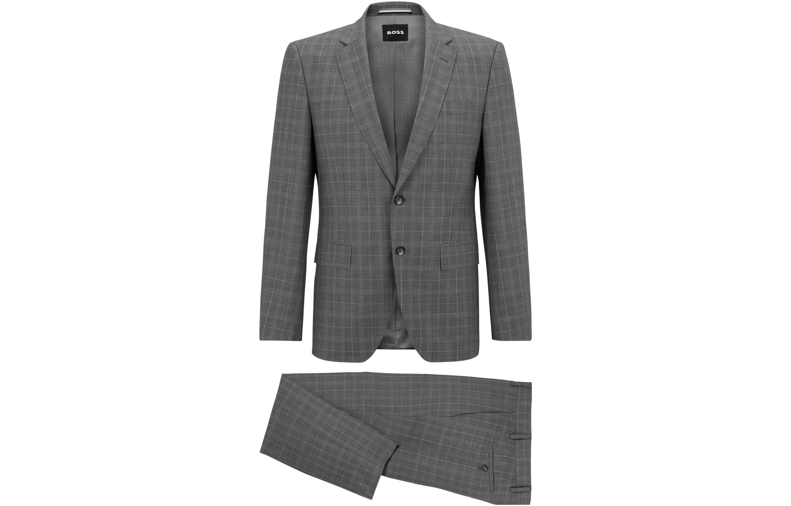 HUGO BOSS SS23  Gray Pinstripe Single-Breasted Suit Set 50490487-041