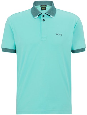 HUGO BOSS SS23 淺綠色徽標3D領設計短袖POLO衫。 50488259-340 Order HUGO BOSS SS23 淺綠色徽標3D領設計短袖POLO衫。 50488259-340