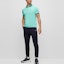 Lookbook HUGO BOSS SS23 淺綠色徽標3D領設計短袖POLO衫。 50488259-340