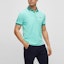 Shop HUGO BOSS SS23 淺綠色徽標3D領設計短袖POLO衫。 50488259-340