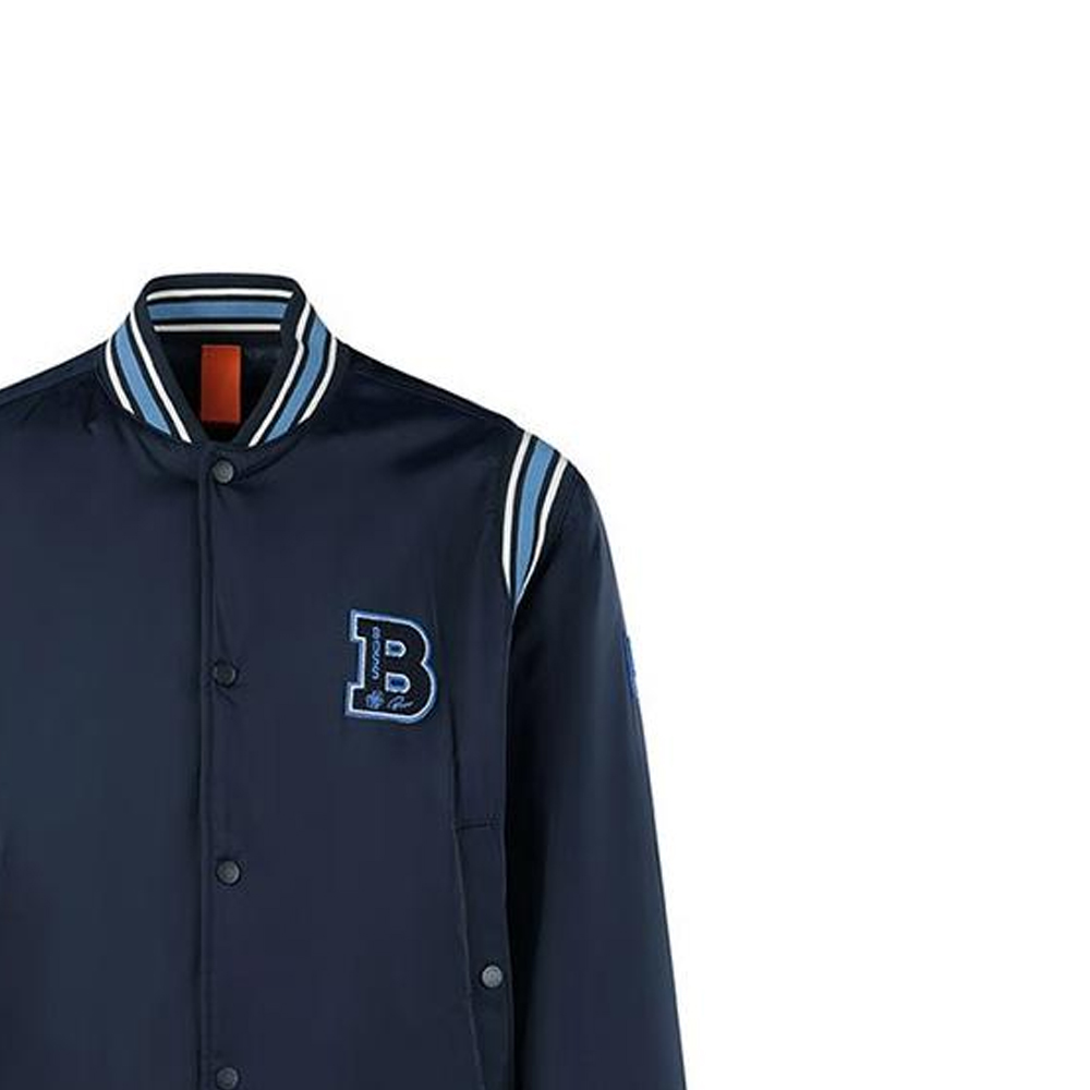 HUGO BOSS SS23  Navy Blue Letter Print Casual Baseball Jacket. 50481099-404 圖 6