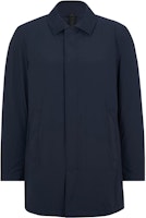 Order HUGO BOSS SS23 Navy Blue Single-Breasted Coat with Plain Lapel 50483282-404