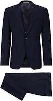 HUGO BOSS SS23 Slim-Fit Single-Breasted Dark Blue Suit Set. 50498789-404 HUGO BOSS SS23 Slim-Fit Single-Breasted Dark Blue Suit Set. 50498789-404