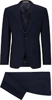 Order HUGO BOSS SS23 Slim-Fit Single-Breasted Dark Blue Suit Set. 50498789-404