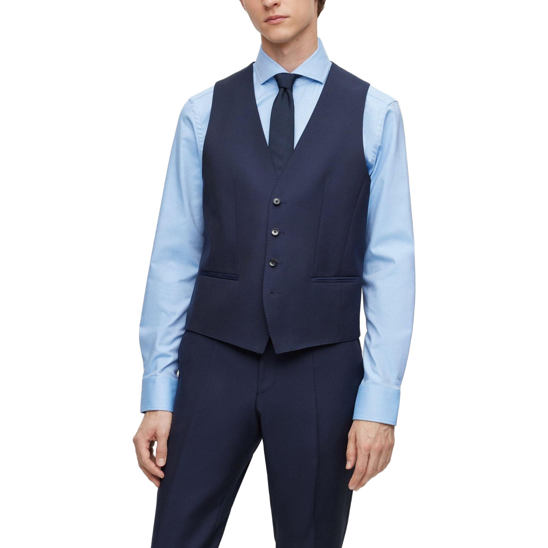 Purchase ヒューゴボス SS23 スリムフィット シングルブレスト ダークブルー スーツセット 50498789-404