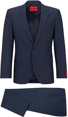 ヒューゴボス SS23 スリムフィット ソリッドツイルスーツ ネイビーブルー. 50495717-405 Buy ヒューゴボス SS23 スリムフィット ソリッドツイルスーツ ネイビーブルー. 50495717-405