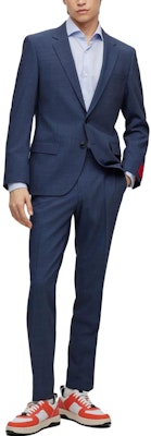 ヒューゴボス SS23 スリムフィット ソリッドツイルスーツ ネイビーブルー. 50495717-405 Lookbook ヒューゴボス SS23 スリムフィット ソリッドツイルスーツ ネイビーブルー. 50495717-405