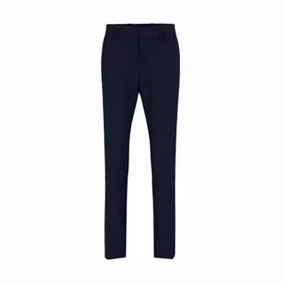HUGO BOSS SS23 Slim Fit Wool Blend Casual Pants Blue 50497336-404