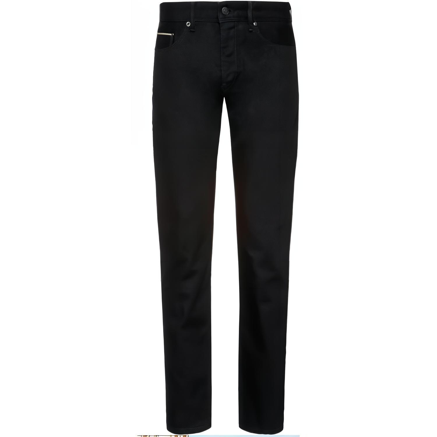 HUGO BOSS SS23  Solid Black Casual Jeans. 50486426-011
