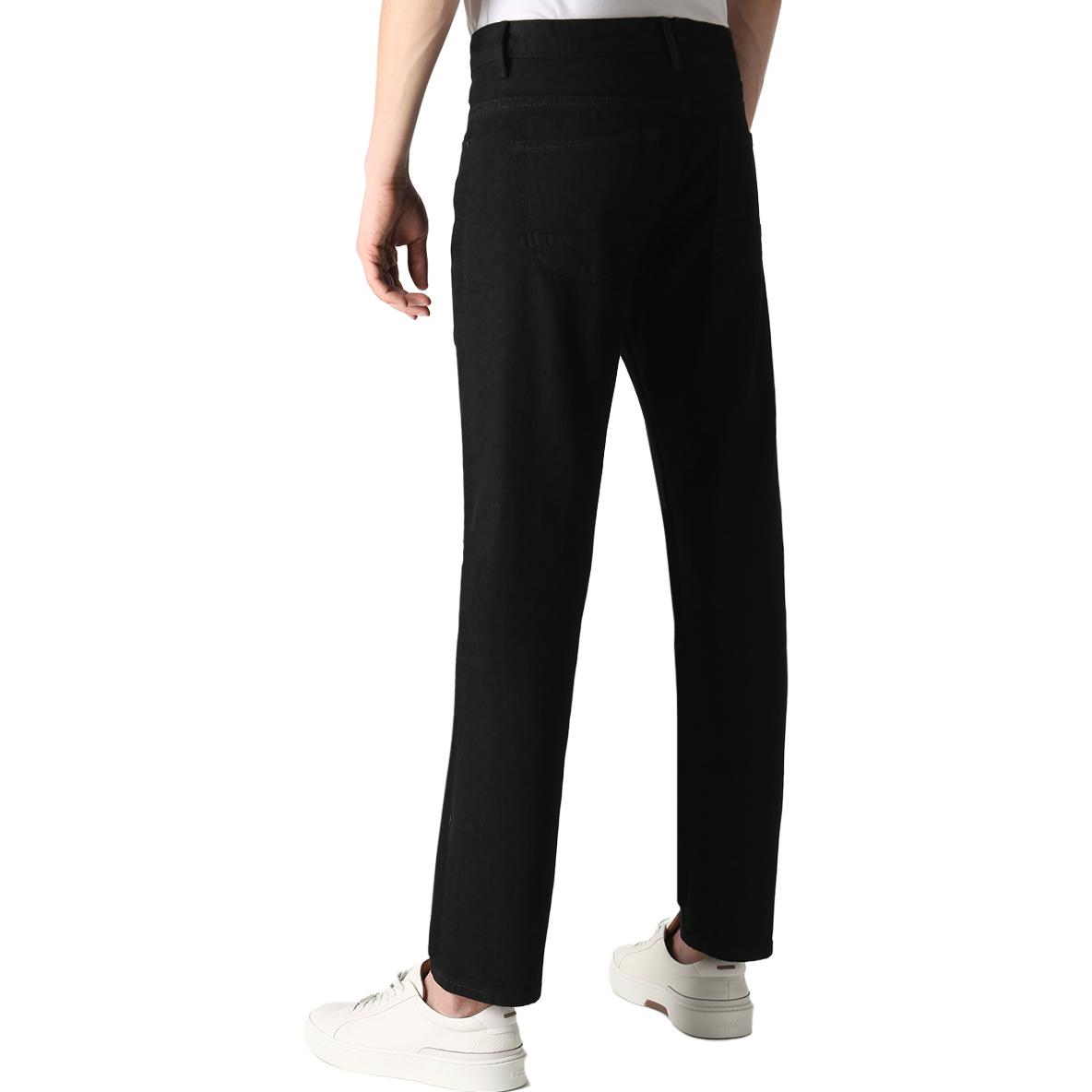 Shop HUGO BOSS SS23  Solid Black Casual Jeans. 50486426-011