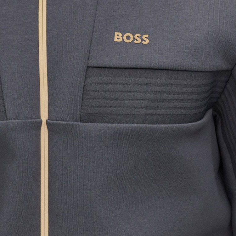 Details for HUGO BOSS SS23 素色拉鍊長袖運動衫 深灰色 50493470-027