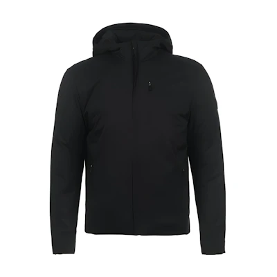 HUGO BOSS SS23 Solid Color Zipper Hooded Cotton Jacket Black 50482351-001