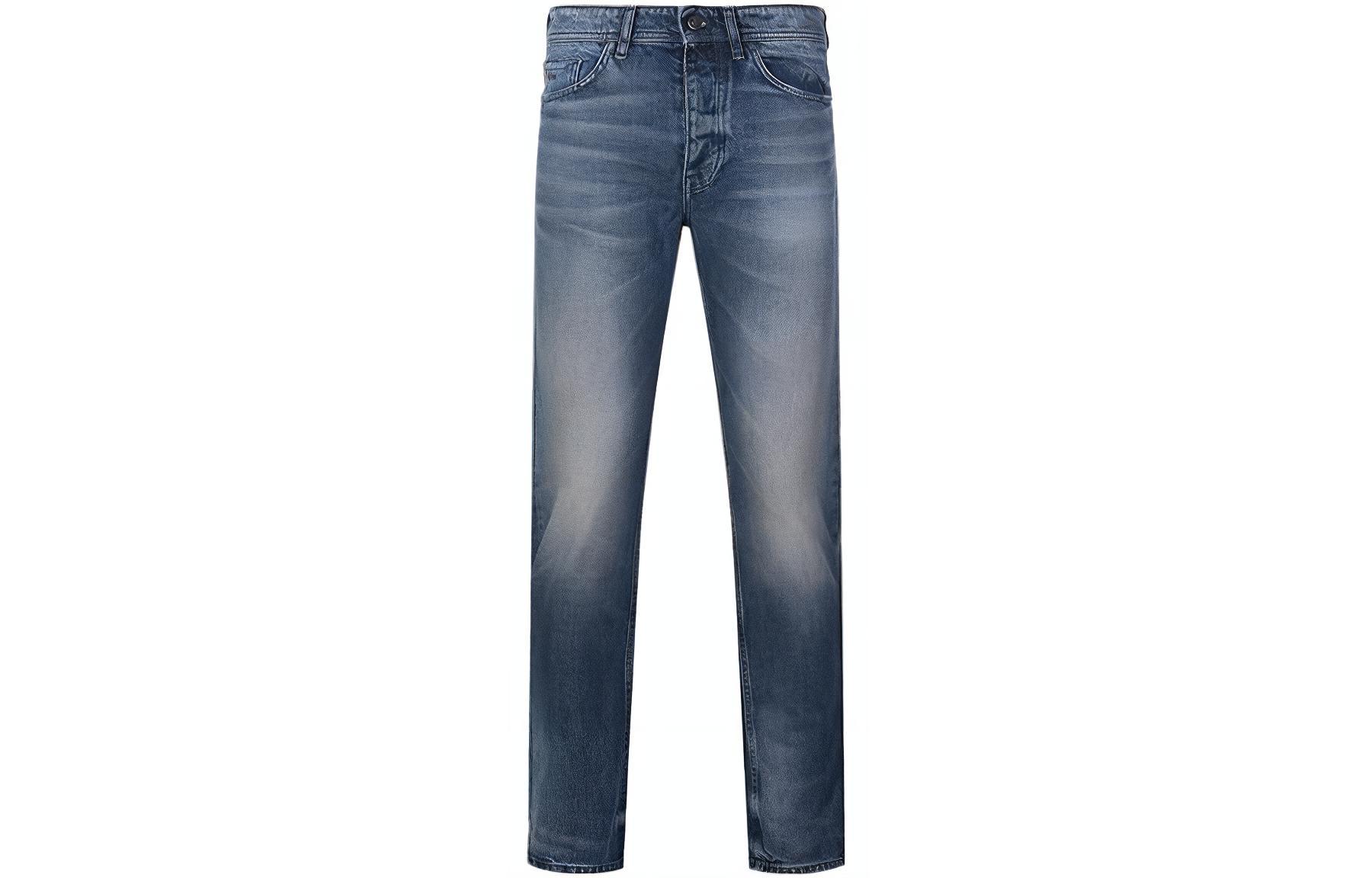 HUGO BOSS SS23  Solid Mid-Rise Tapered Jeans Blue 50484283-411