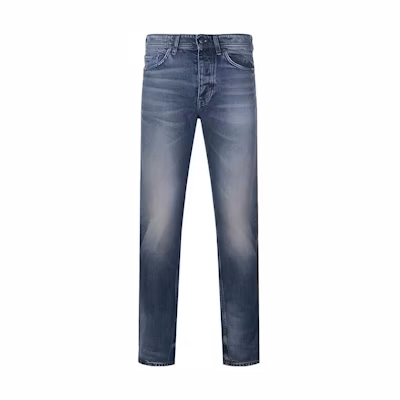 HUGO BOSS SS23 Solid Mid-Rise Tapered Jeans Blue 50484283-411
