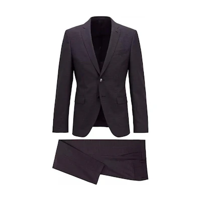 HUGO BOSS SS23 Solid Single-Breasted Casual Suit Set - Gray 50433004 001