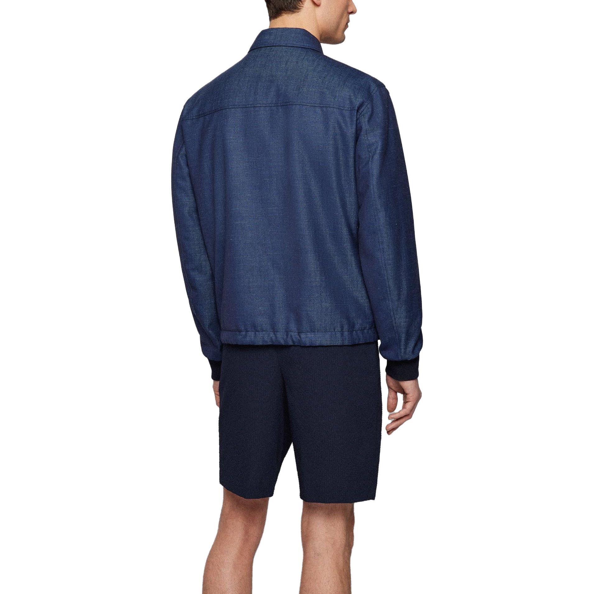 Purchase 휴고 보스 SS23 솔리드 지퍼업 긴팔 재킷 블루 50472229-404