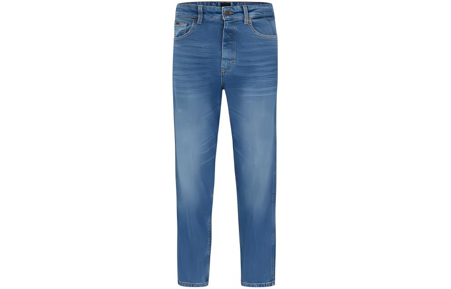 HUGO BOSS SS23  Tapered Navy Blue Distressed Wash Denim Jeans. 50488661-418