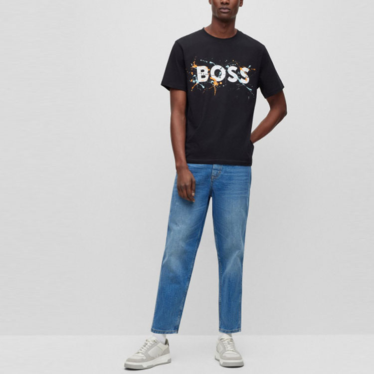 Lookbook BOSS HUGO 2023 春夏 海軍藍破壞洗水牛仔褲 窄口版型 50488661-418