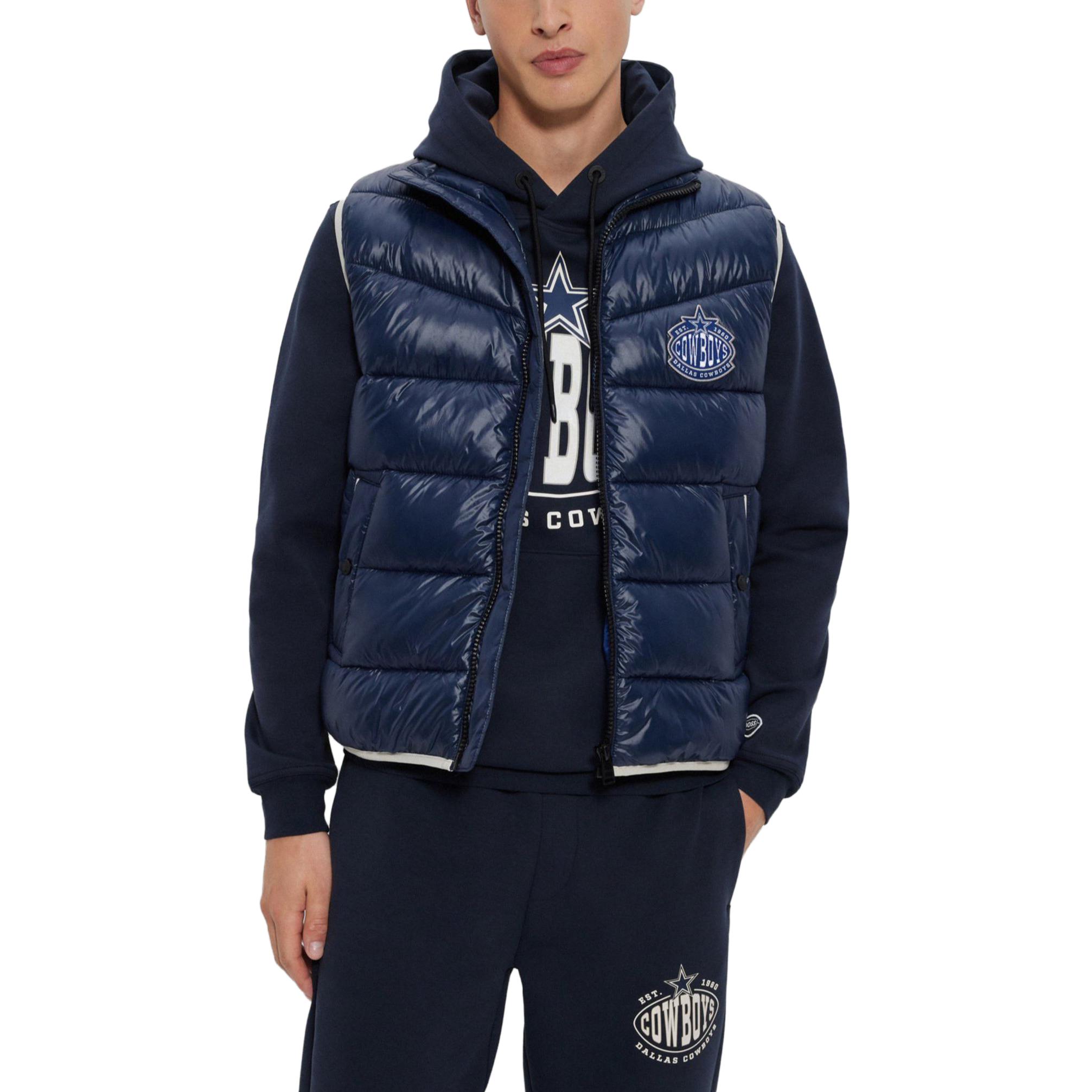 Shop ヒューゴボス SS23 防水 パッド入り ベスト デニムブルー. 50505930-404